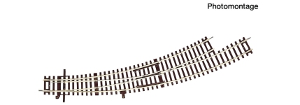 Roco 42474 - H0 - ROCO LINE Bogenweiche links 5/6, 542,8 mm, 30°